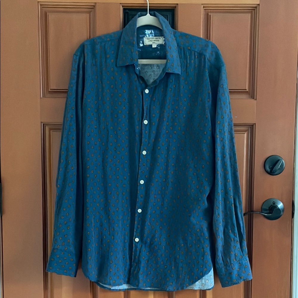 What Goes Around Comes Around lightweight print button up